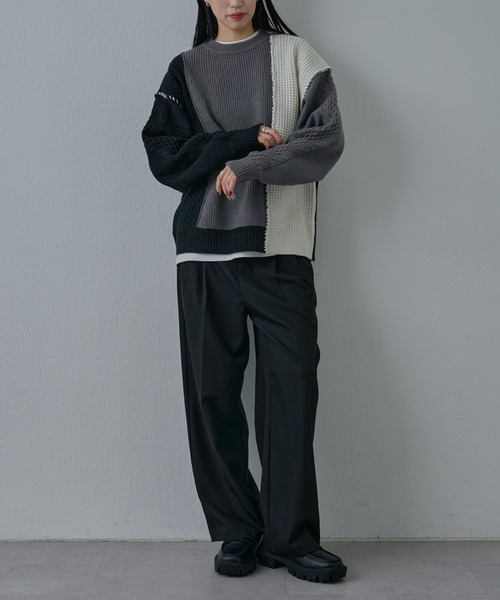 COLONY 2139（コロニートゥーワンスリーナイン）の「クレイジードッキングニット（ニット/セーター・メンズ・ネイビー/ブラック・MEDIUM/LARGE）」の14枚目の写真