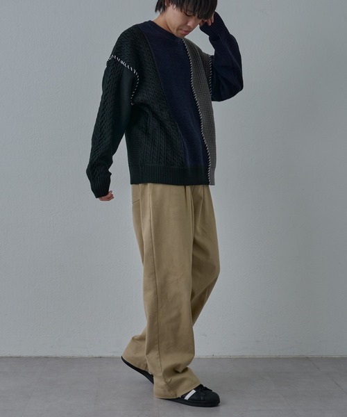 COLONY 2139（コロニートゥーワンスリーナイン）の「クレイジードッキングニット（ニット/セーター・メンズ・ネイビー/ブラック・MEDIUM/LARGE）」の16枚目の写真