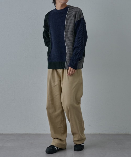COLONY 2139（コロニートゥーワンスリーナイン）の「クレイジードッキングニット（ニット/セーター・メンズ・ネイビー/ブラック・MEDIUM/LARGE）」の18枚目の写真
