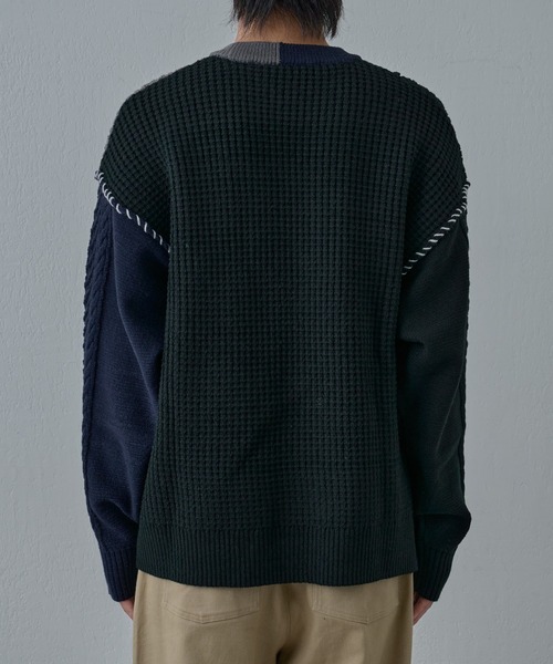 COLONY 2139（コロニートゥーワンスリーナイン）の「クレイジードッキングニット（ニット/セーター・メンズ・ネイビー/ブラック・MEDIUM/LARGE）」の21枚目の写真