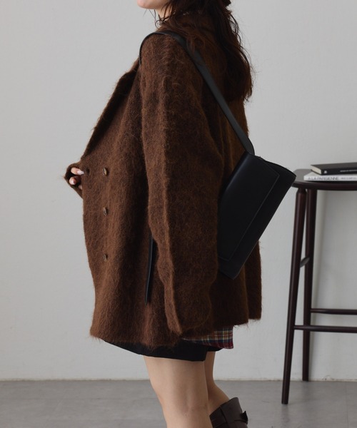 NUNIFE(ユニフィー)の「【UNISEX】ニットジャケット(テーラードジャケット・レディース・ブラウン/ネイビー/スミクロ・FREE)」の16枚目の写真