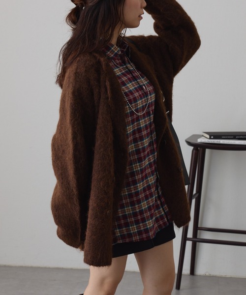 NUNIFE(ユニフィー)の「【UNISEX】ニットジャケット(テーラードジャケット・レディース・ブラウン/ネイビー/スミクロ・FREE)」の18枚目の写真