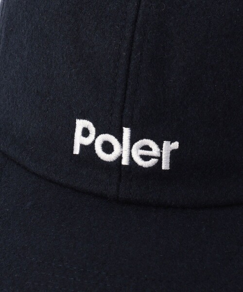 POLeR（ポーラー）の「POLeR/ポーラー WOOL EMB BASEBALL CAP（キャップ・メンズ・ブラック/グリーン/ネイビー・ONE SIZE）」の7枚目の写真