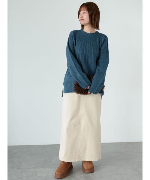 Lugnoncure（ルノンキュール）の「ふわふわ求心柄ニット（ニット/セーター・レディース・ベージュ/ブルー/グレー/ピンク・F）」の6枚目の写真