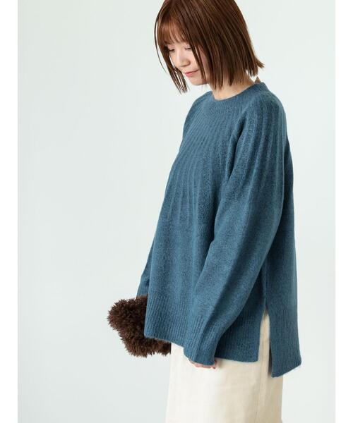 Lugnoncure（ルノンキュール）の「ふわふわ求心柄ニット（ニット/セーター・レディース・ベージュ/ブルー/グレー/ピンク・F）」の8枚目の写真