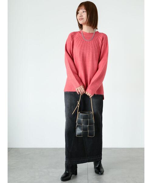 Lugnoncure（ルノンキュール）の「ふわふわ求心柄ニット（ニット/セーター・レディース・ベージュ/ブルー/グレー/ピンク・F）」の9枚目の写真