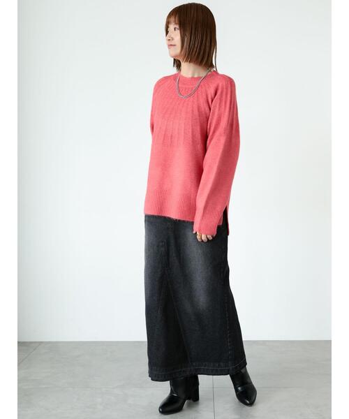 Lugnoncure（ルノンキュール）の「ふわふわ求心柄ニット（ニット/セーター・レディース・ベージュ/ブルー/グレー/ピンク・F）」の10枚目の写真