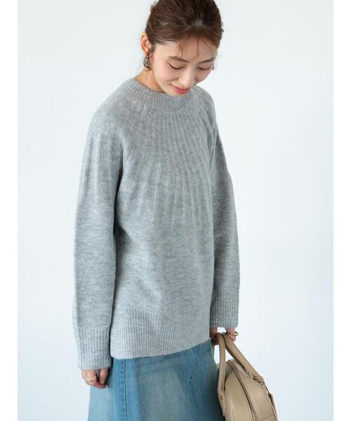 Lugnoncure（ルノンキュール）の「ふわふわ求心柄ニット（ニット/セーター・レディース・ベージュ/ブルー/グレー/ピンク・F）」の15枚目の写真