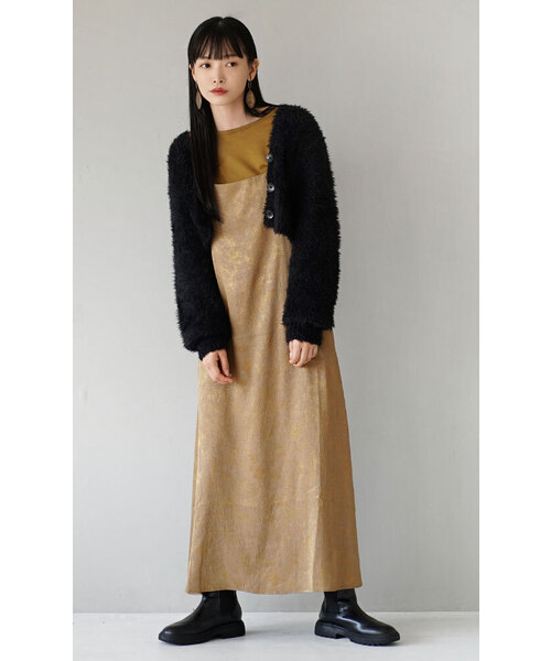 MIMIMEMETE（ミミメメット）の「DOUGHY SHAGGY KNIT［ショートカーディガン］（ニット/セーター・レディース・ブラック/サックスブルー/レッド/アイボリー・フリー）」の17枚目の写真