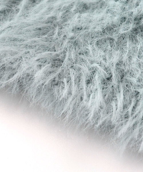 MIMIMEMETE（ミミメメット）の「DOUGHY SHAGGY KNIT［ショートカーディガン］（ニット/セーター・レディース・ブラック/サックスブルー/レッド/アイボリー・フリー）」の16枚目の写真