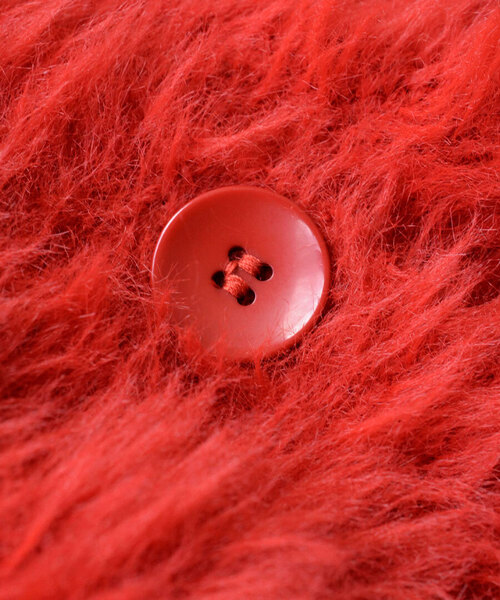 MIMIMEMETE（ミミメメット）の「DOUGHY SHAGGY KNIT［ショートカーディガン］（ニット/セーター・レディース・ブラック/サックスブルー/レッド/アイボリー・フリー）」の10枚目の写真
