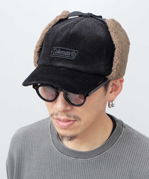 コーデュロイ ボア イヤーフラップ フライトキャップ（キャップ