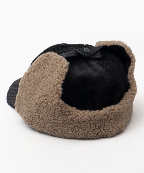 セール】コーデュロイ ボア イヤーフラップ フライトキャップ