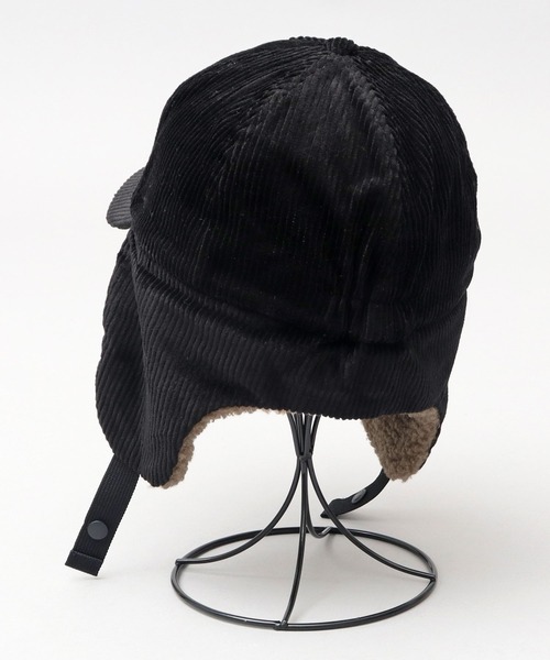 セール】コーデュロイ ボア イヤーフラップ フライトキャップ