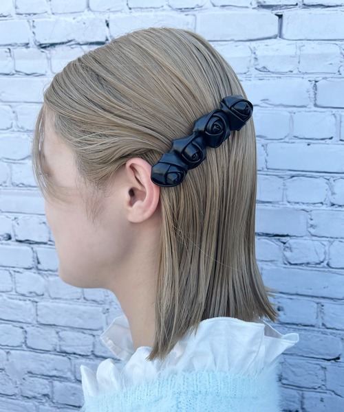 poiregnee（ポワニェ）の「［select］ローズヘアクリップ（バレッタ/ヘアクリップ・レディース・シルバー/ブラック・FREE）」の7枚目の写真