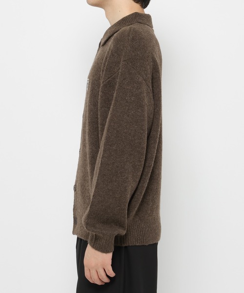 ajouter flow】af metal logo knit collared cardigan（カーディガン