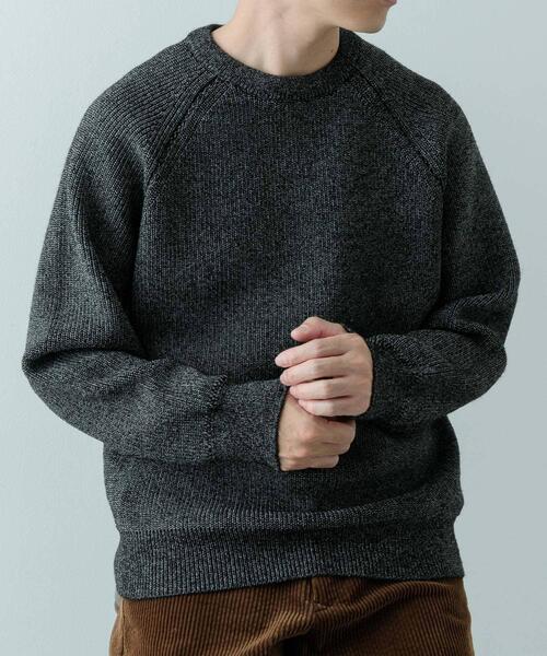 ITEMS URBANRESEARCH（アイテムズ アーバンリサーチ）の「マシンウォッシャブル マシュマロ ラグランニット（ニット/セーター・メンズ・ブラウン/ブルー/ブラック・LARGE/MEDIUM）」の4枚目の写真