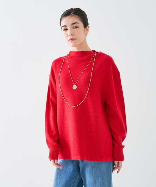 collex（コレックス）の「重ね着風ニットプルオーバー（ニット/セーター・レディース・ブラック/ネイビー/レッド・フリー）」の3枚目の写真