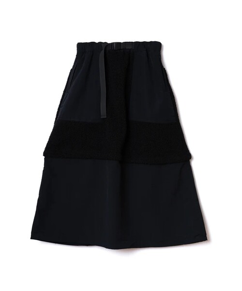 NON TOKYO(ノントーキョー)の「【NON TOKYO/ノントーキョー】2WAY BOA SKIRT/2WAYボアスカート(スカート・レディース・ブラック/アイボリー・FREE)」の5枚目の写真