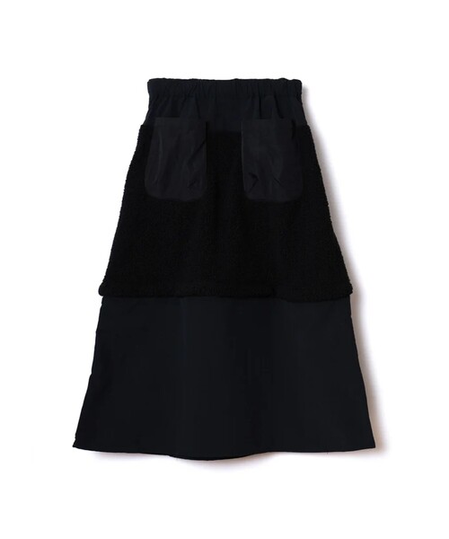 NON TOKYO(ノントーキョー)の「【NON TOKYO/ノントーキョー】2WAY BOA SKIRT/2WAYボアスカート(スカート・レディース・ブラック/アイボリー・FREE)」の6枚目の写真