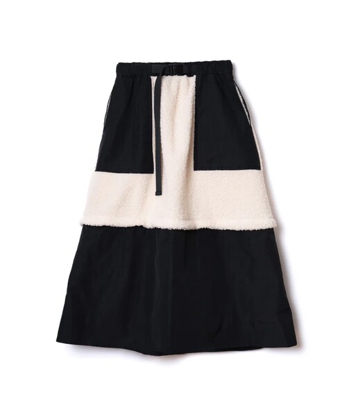 NON TOKYO(ノントーキョー)の「【NON TOKYO/ノントーキョー】2WAY BOA SKIRT/2WAYボアスカート(スカート・レディース・ブラック/アイボリー・FREE)」の11枚目の写真