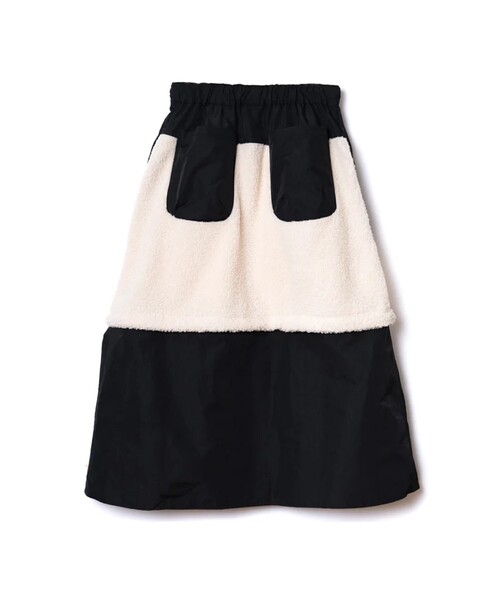 NON TOKYO(ノントーキョー)の「【NON TOKYO/ノントーキョー】2WAY BOA SKIRT/2WAYボアスカート(スカート・レディース・ブラック/アイボリー・FREE)」の12枚目の写真