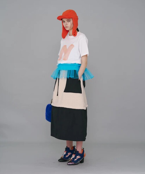 NON TOKYO(ノントーキョー)の「【NON TOKYO/ノントーキョー】2WAY BOA SKIRT/2WAYボアスカート(スカート・レディース・ブラック/アイボリー・FREE)」の9枚目の写真
