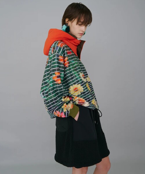 NON TOKYO(ノントーキョー)の「【NON TOKYO/ノントーキョー】2WAY BOA SKIRT/2WAYボアスカート(スカート・レディース・ブラック/アイボリー・FREE)」の4枚目の写真