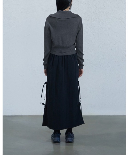 3.3 Field Trip （3.3フィールドトリップ）の「3.3 Field Trip／ニットZIPUPセット（カーディガン/ボレロ・レディース・ネイビー/ダークグレー・FREE）」の8枚目の写真