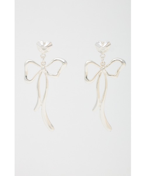 RODEO CROWNS WIDE BOWL（ロデオクラウンズワイドボウル）の「R/S リボンモチーフピアス（ピアス（両耳用）・レディース・シルバー・FREE）」の2枚目の写真