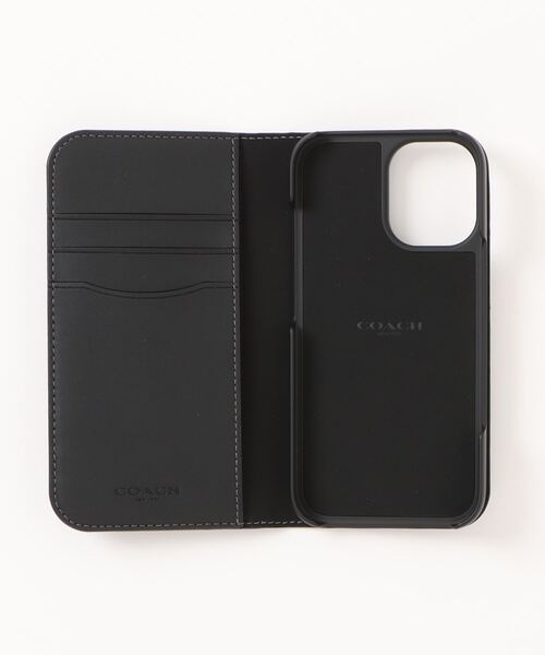 COACH（コーチ）の「IPHONE 16 フォリオ・シグネチャー キャンバス（スマホケース/カバー・メンズ・グレー系その他・ONE）」の3枚目の写真