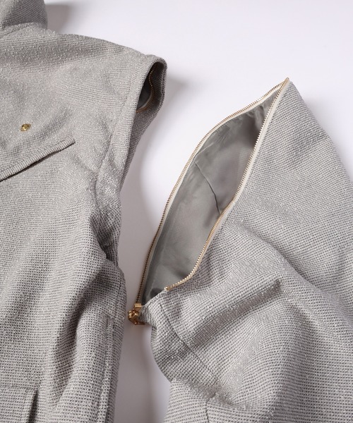 CULLNI（クルニ）の「Tweed Removable Sleeves Riders Jacket