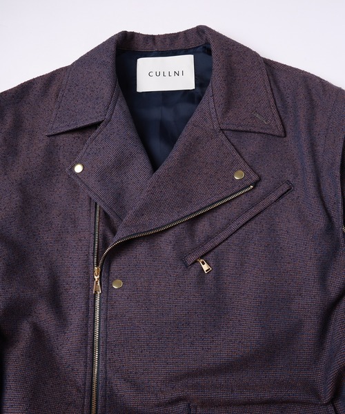 CULLNI（クルニ）の「Tweed Removable Sleeves Riders Jacket
