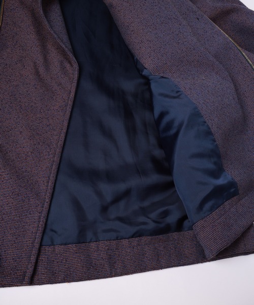 CULLNI（クルニ）の「Tweed Removable Sleeves Riders Jacket（ライダースジャケット・メンズ・ライトグレー/ブラックミックス/ブラック/ライラック・1/2/0）」の9枚目の写真