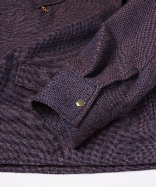 CULLNI（クルニ）の「Tweed Removable Sleeves Riders Jacket（ライダースジャケット・メンズ・ライトグレー/ブラックミックス/ブラック/ライラック・1/2/0）」の10枚目の写真