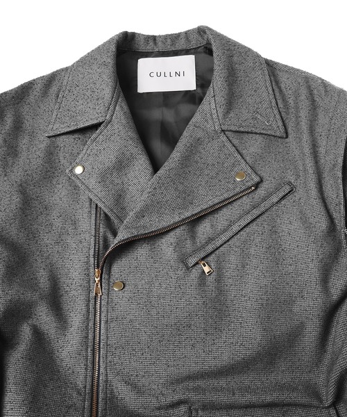 CULLNI（クルニ）の「Tweed Removable Sleeves Riders Jacket