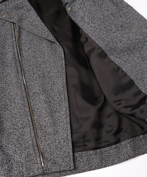 CULLNI（クルニ）の「Tweed Removable Sleeves Riders Jacket