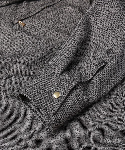 CULLNI（クルニ）の「Tweed Removable Sleeves Riders Jacket（ライダースジャケット・メンズ・ライトグレー/ブラックミックス/ブラック/ライラック・1/2/0）」の21枚目の写真
