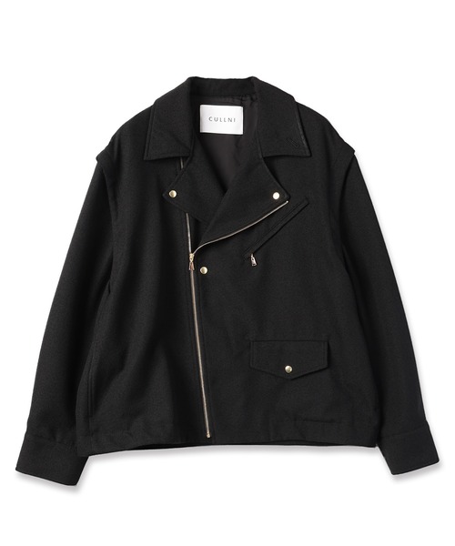 【タクト出品】クルニ ライダース コート 中古・古着通販】CULLNI (クルニ) サイドスリットライダース