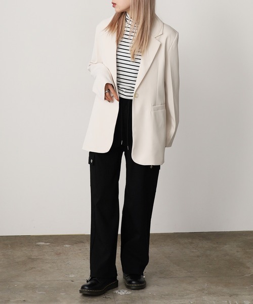 ROOPTOKYO（ループトウキョウ）の「ワイドシルエット カーゴパンツ 【ドローコード付き】（カーゴパンツ・レディース・グレー/カーキ/ブラック・FREE）」の8枚目の写真