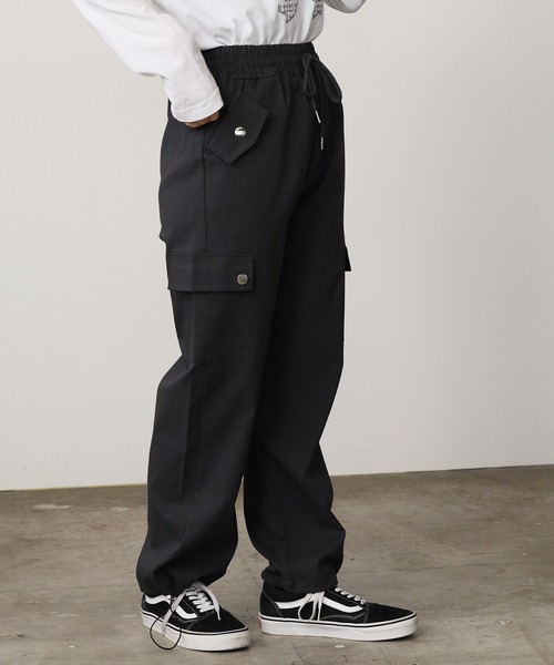 ROOPTOKYO（ループトウキョウ）の「ワイドシルエット カーゴパンツ 【ドローコード付き】（カーゴパンツ・レディース・グレー/カーキ/ブラック・FREE）」の10枚目の写真