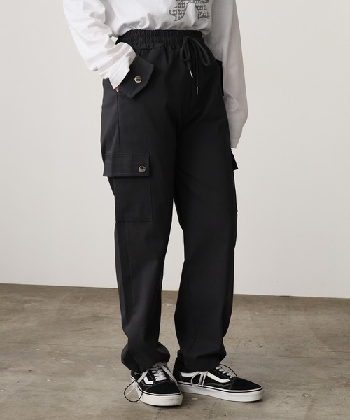 ROOPTOKYO（ループトウキョウ）の「ワイドシルエット カーゴパンツ 【ドローコード付き】（カーゴパンツ・レディース・グレー/カーキ/ブラック・FREE）」の11枚目の写真
