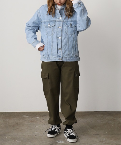 ROOPTOKYO（ループトウキョウ）の「ワイドシルエット カーゴパンツ 【ドローコード付き】（カーゴパンツ・レディース・グレー/カーキ/ブラック・FREE）」の17枚目の写真