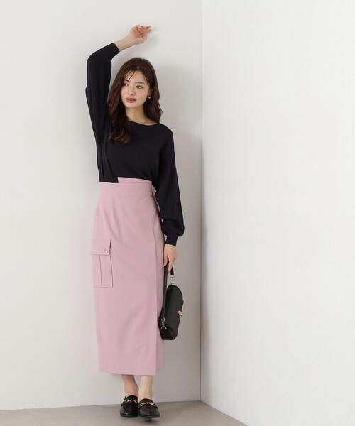 PROPORTION BODY DRESSING（プロポーションボディドレッシング）の「ラップ風ナロースカート / 1215120203（スカート・レディース・グレー/ピンク/ベージュ・MEDIUM/SMALL）」の4枚目の写真