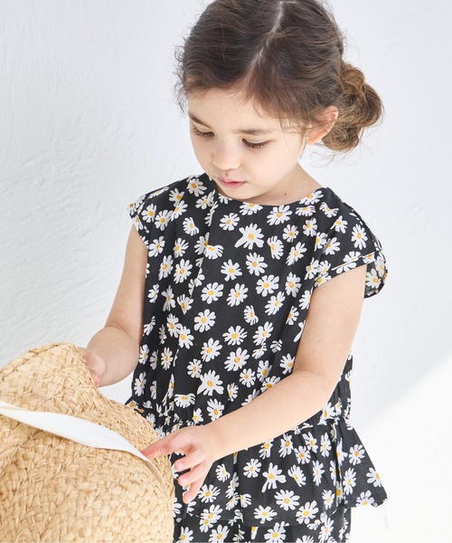 pairmanon（ペアマノン）の「【リンクコーデ】ペプラムブラウス 7分丈パンツ ガールズセットアップ（セットアップ・キッズ・イエロー系その他/ブラック系その他/ホワイト系その他/レッド系その他/ベージュ/パープル/グリーン系その他/ベージュ系その他/ホワイト系その他2・120/150/110/90/100/130/140）」の13枚目の写真