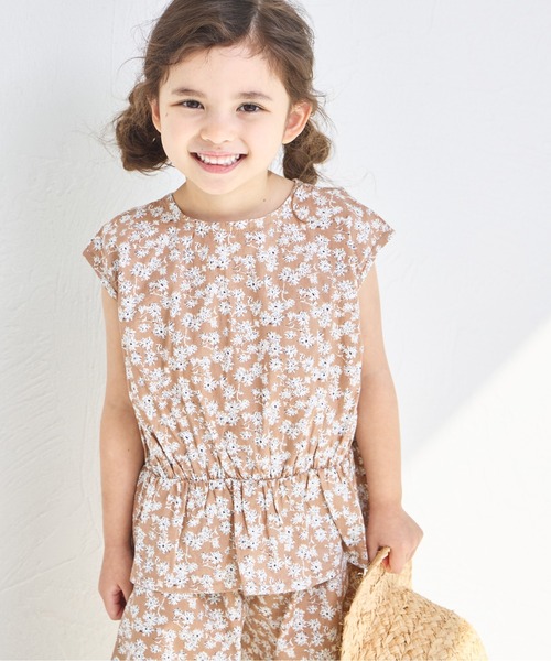 pairmanon（ペアマノン）の「【リンクコーデ】ペプラムブラウス 7分丈パンツ ガールズセットアップ（セットアップ・キッズ・イエロー系その他/ブラック系その他/ホワイト系その他/レッド系その他/ベージュ/パープル/グリーン系その他/ベージュ系その他/ホワイト系その他2・120/150/110/90/100/130/140）」の18枚目の写真