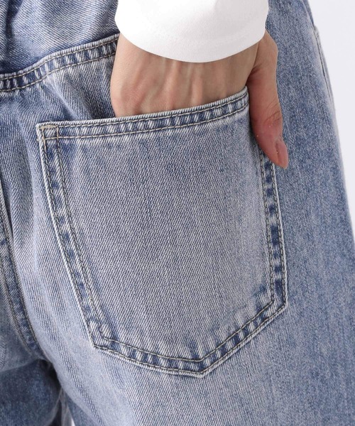 NORDISK■女性 デニム ストレート パンツ ■送料込 Amazon | [n'OrLABEL] オシャレウォーカー ワイドパンツ