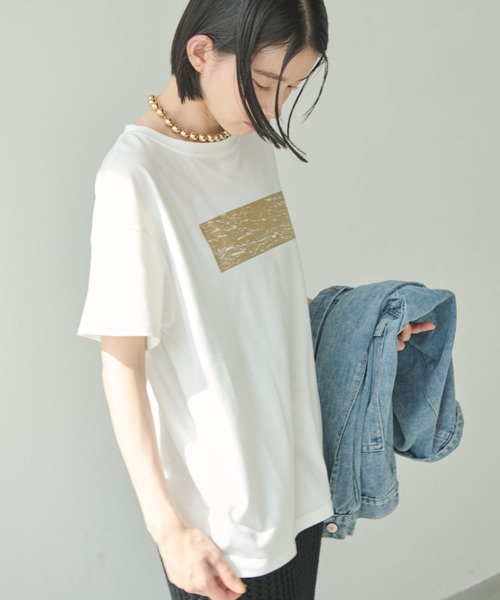 Shelly island(シェリーアイランド)の「箔プリントTシャツ(Tシャツ/カットソー・レディース・シルバー/ゴールド・FREE)」の10枚目の写真