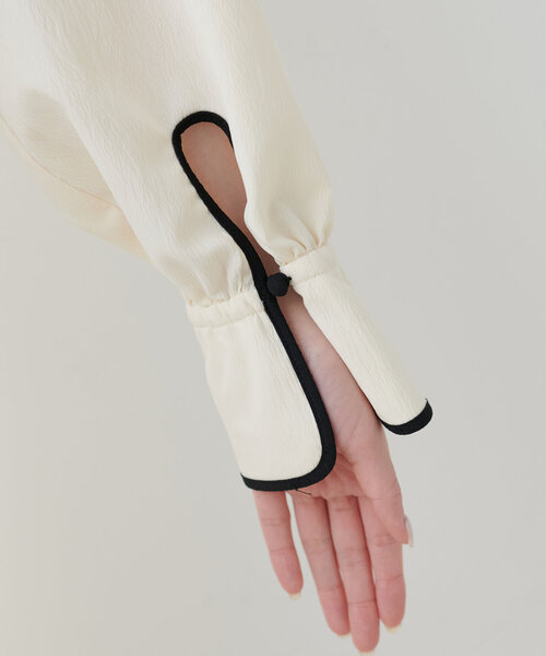 配色くるみ釦ワンピース（ワンピース）｜natural couture（ナチュラルクチュール）