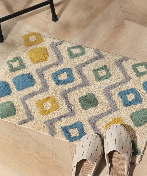 studio CLIP（スタディオクリップ）の「幾何学模様柄フロアマット（ラグ/マット・レディース・その他2/その他1・FREE）」の2枚目の写真